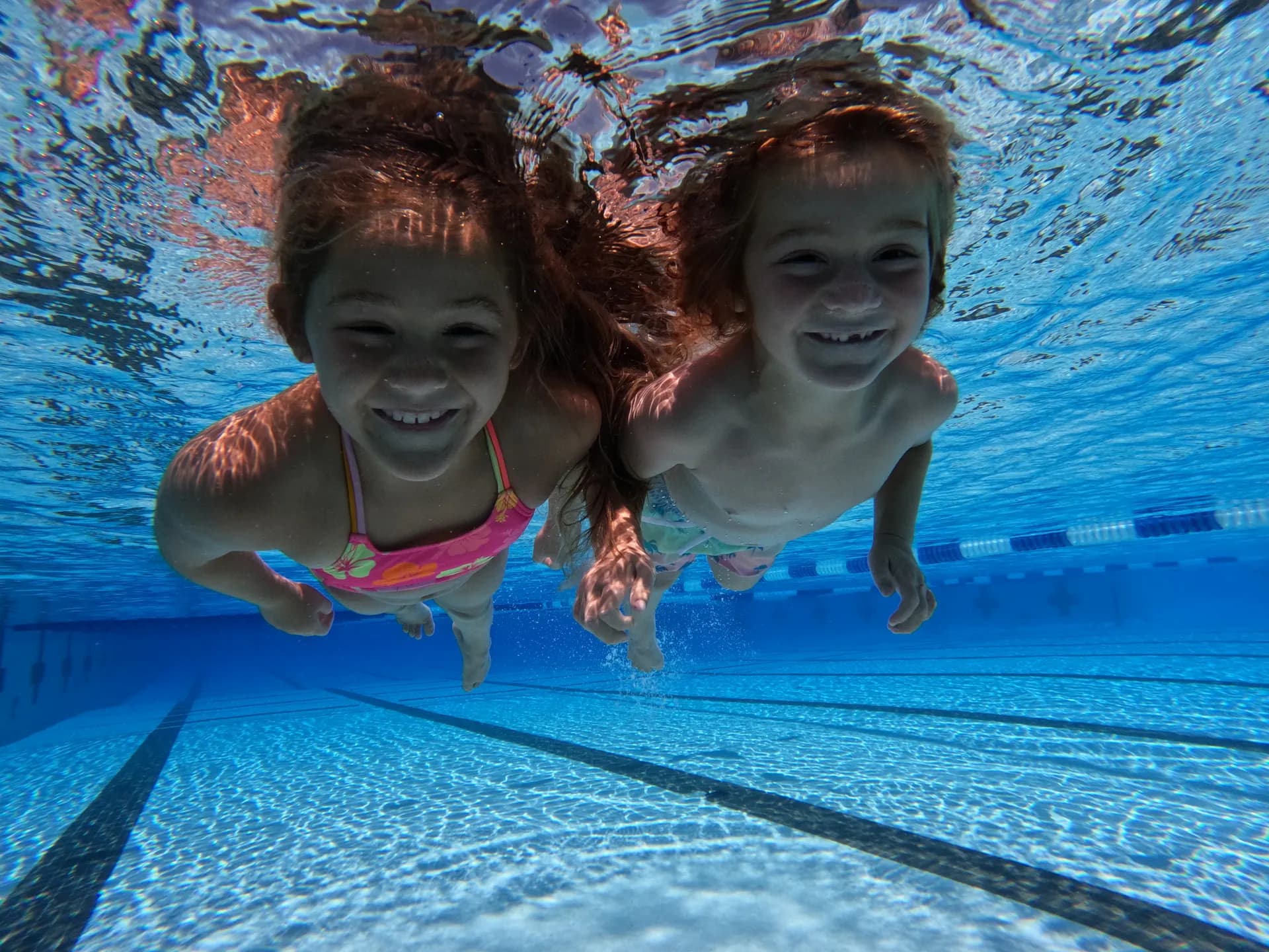 Children enjoying water safely
